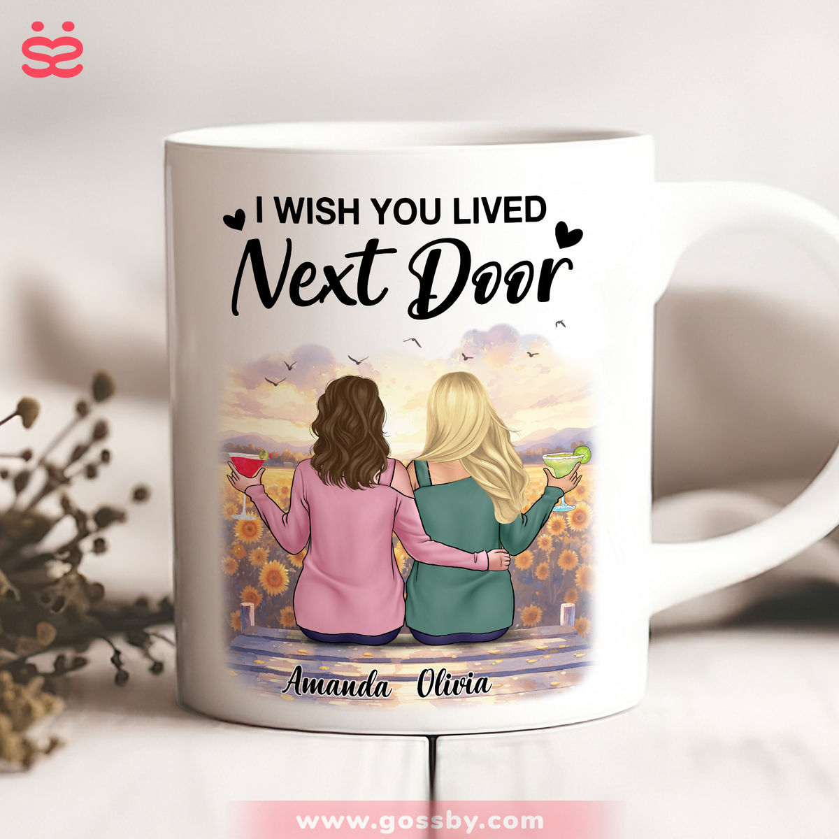 Personalized Mug - Besties Mug - I Wish You Lived Next Door (43278)