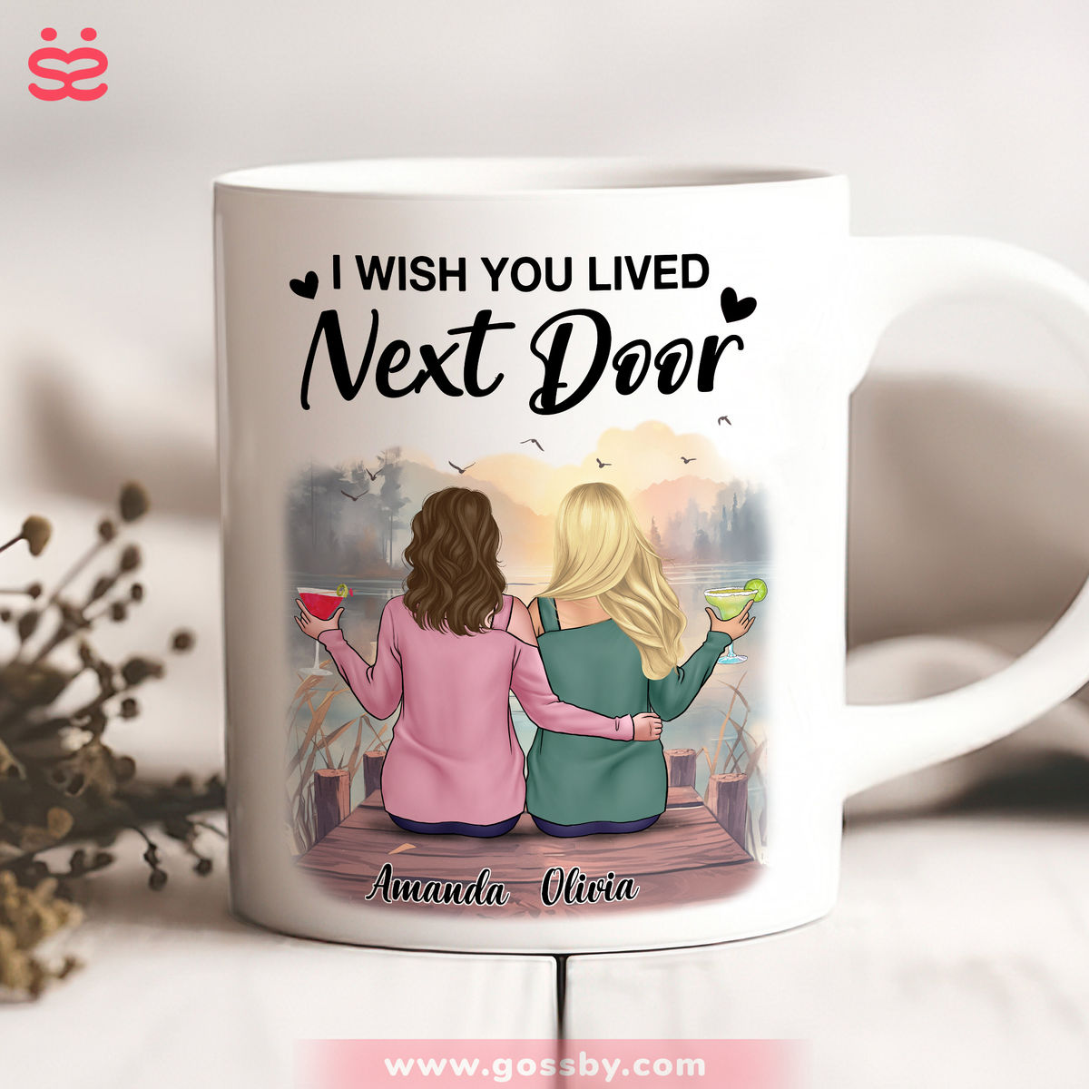 Personalized Mug - Besties Mug - I Wish You Lived Next Door (43278)_1