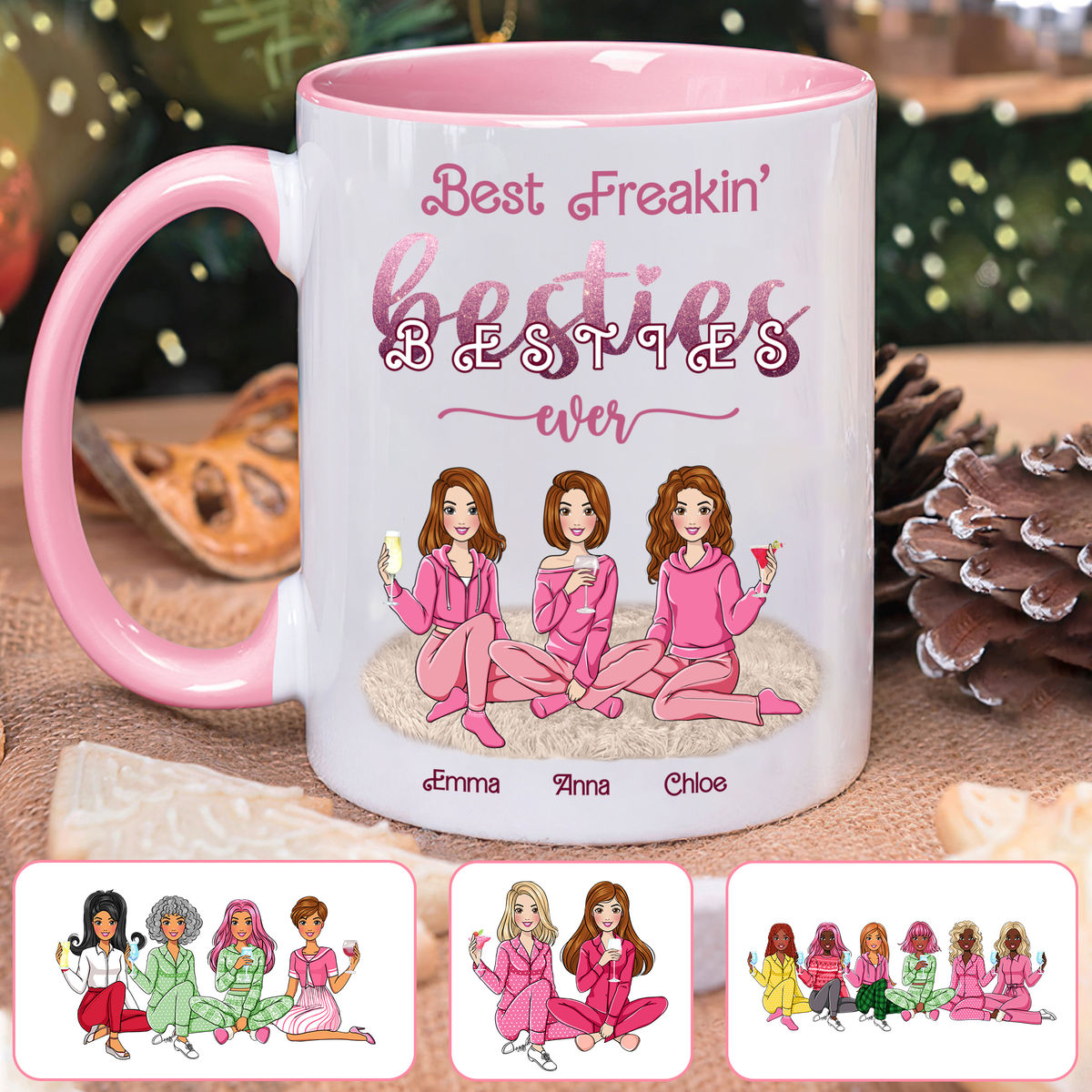 Sisters/Besties Mug - Best Freakin' Sisters Ever - Barbie V_1