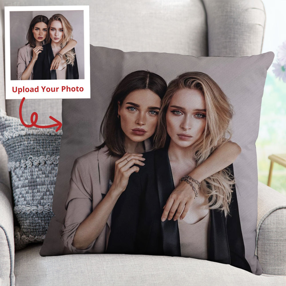 Photo Pillow - Photo Upload - Pillow For Sisters, Friends - Photo Gifts For Sisters, Friends