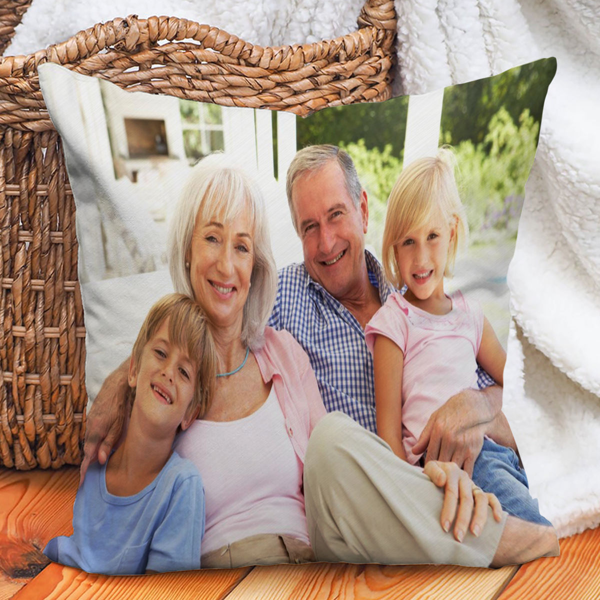 Photo Pillow - Photo Upload - Pillow For GrandFather, GrandMother - Gift For Father Day, Mother Day, Photo Gifts For Family_2
