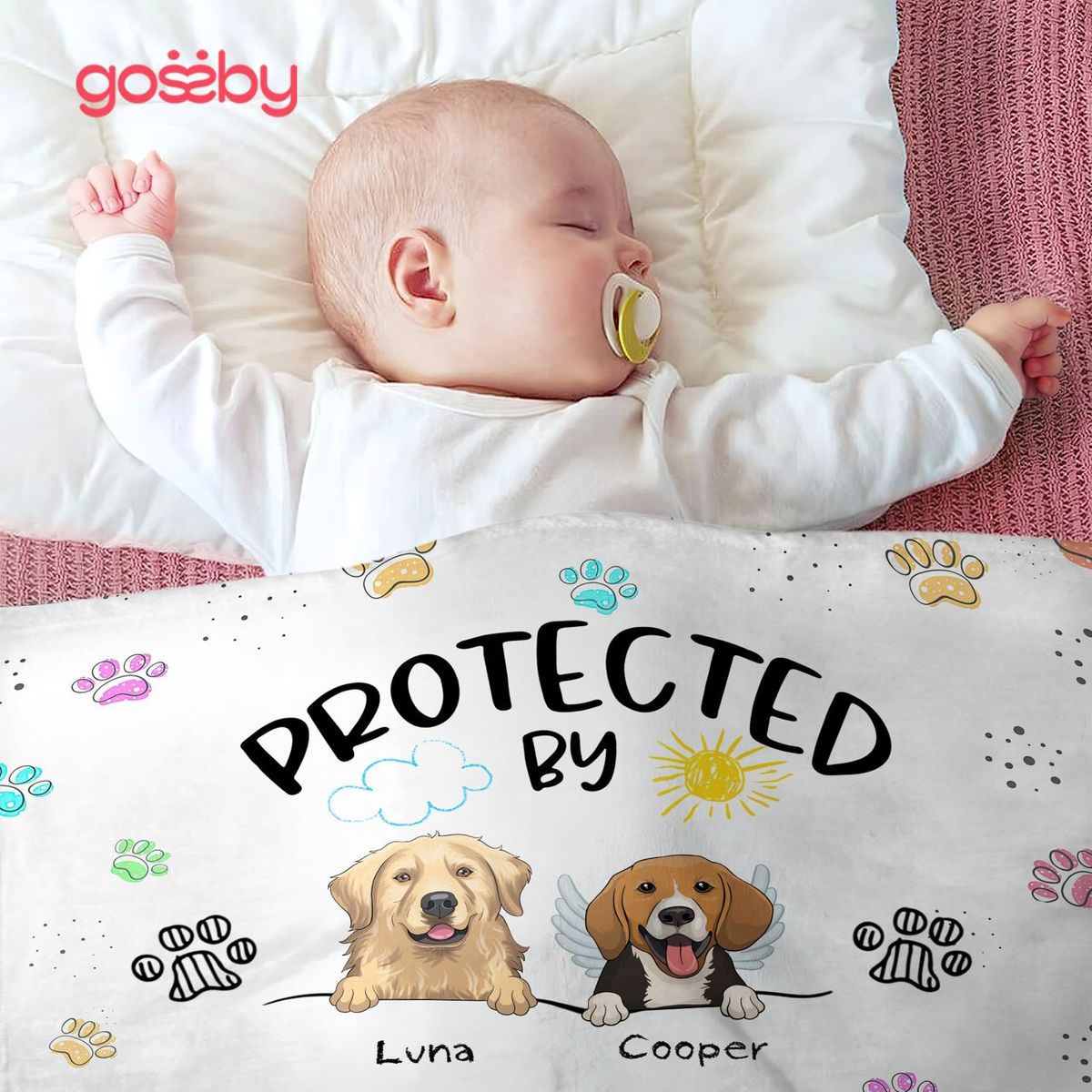 Personalized Blanket - Baby Blanket - Protected By