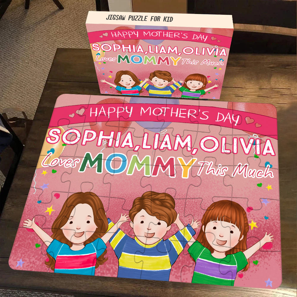 Jigsaw Puzzle Personalized - I Love Mommy This Much | Show a mommy, mom ...