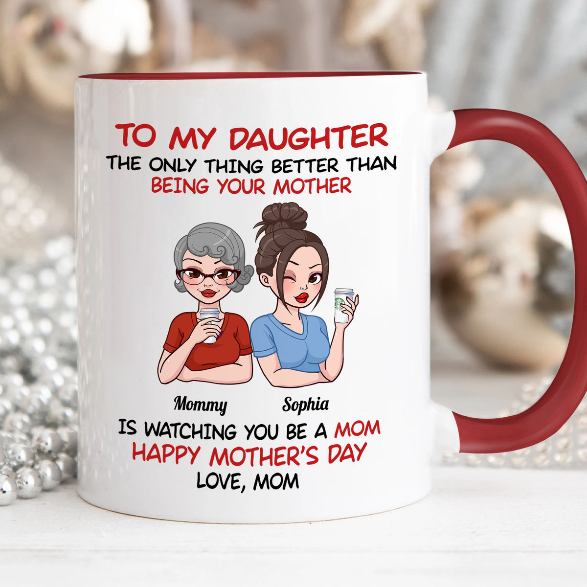 Personalized Mug - Mother's Day Gift From Mom - To My Daughter Happy Mother's Day (pu2)_1