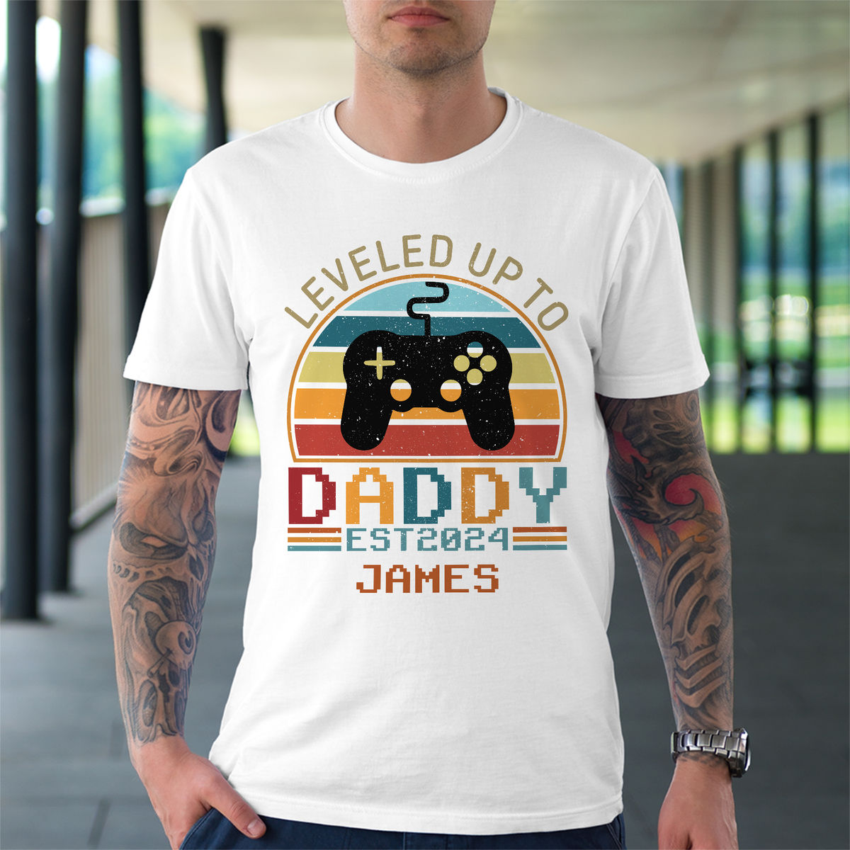 Personalized Shirt - Father's Day Gifts - Leveled Up To Daddy - New Dad Gifts - Gifts For Dad - Father's Day Shirts