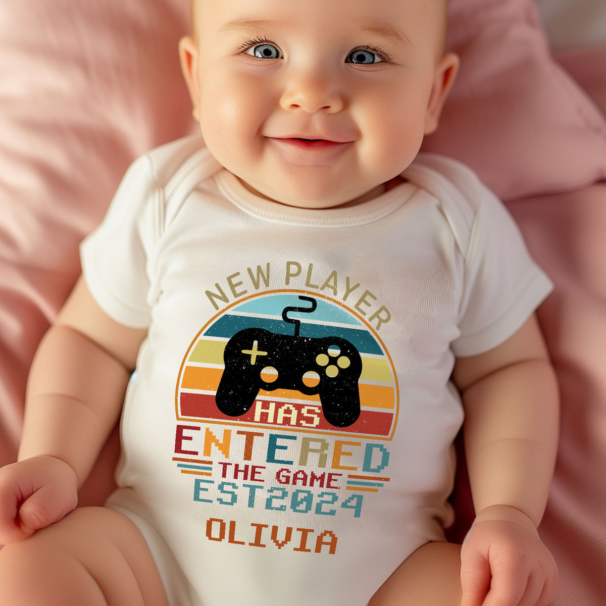 Personalized Onesie - Baby Onesies - New Player Has Entered - Gifts For Baby, New Mom New Dad Gifts