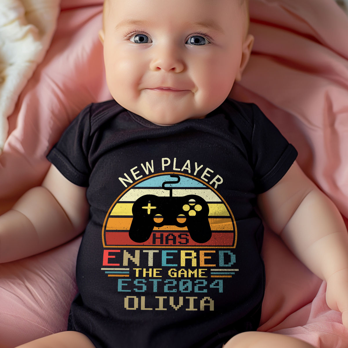 Personalized Onesie - Baby Onesies - New Player Has Entered - Gifts For Baby, New Mom New Dad Gifts