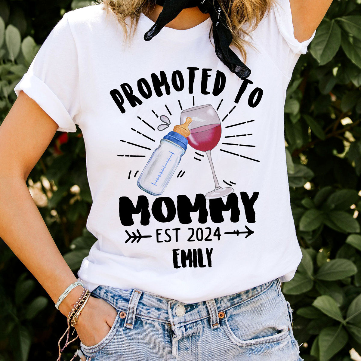 Personalized Shirt - Mother's Day Gifts - Promoted To Mommy - New Mom Gifts - Gifts For Mom - Mother's Day Shirts