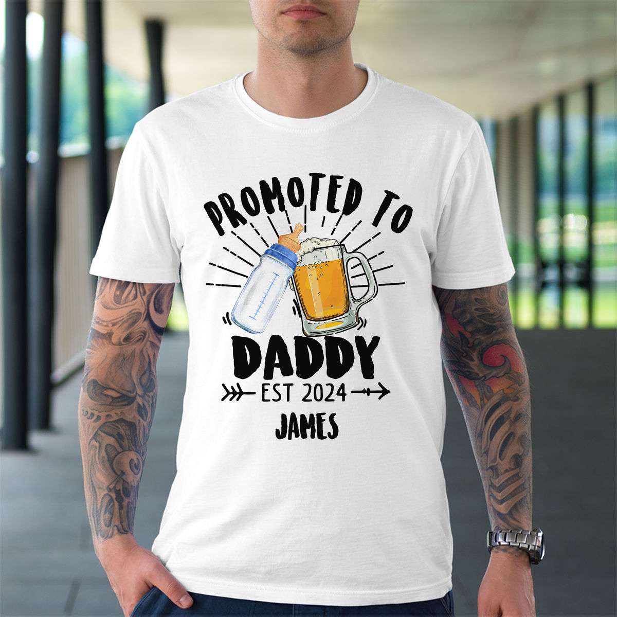 Personalized Shirt - Father's Day Gifts - Custom Drink For Dad, Mom, Baby - Baby Gifts, New Dad Gifts, Gifts For Dad - Father's Day Shirts