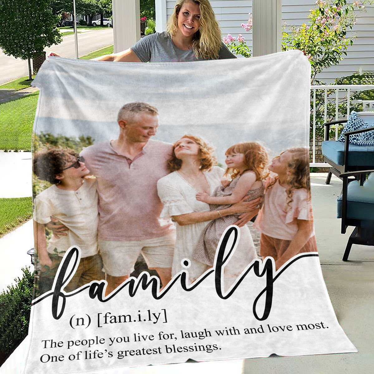 Photo Blanket - Photo Upload - Gift For Mom,Dad, Family_3
