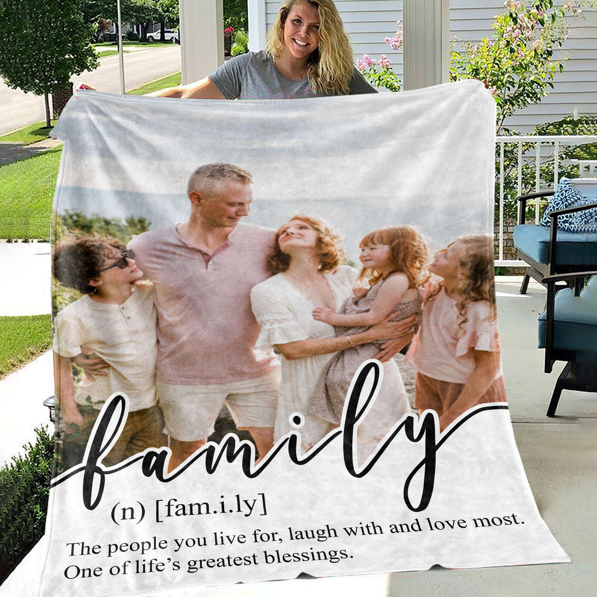 Photo Upload - Gift For Mom,Dad, Family - Personalized Photo Blanket_3