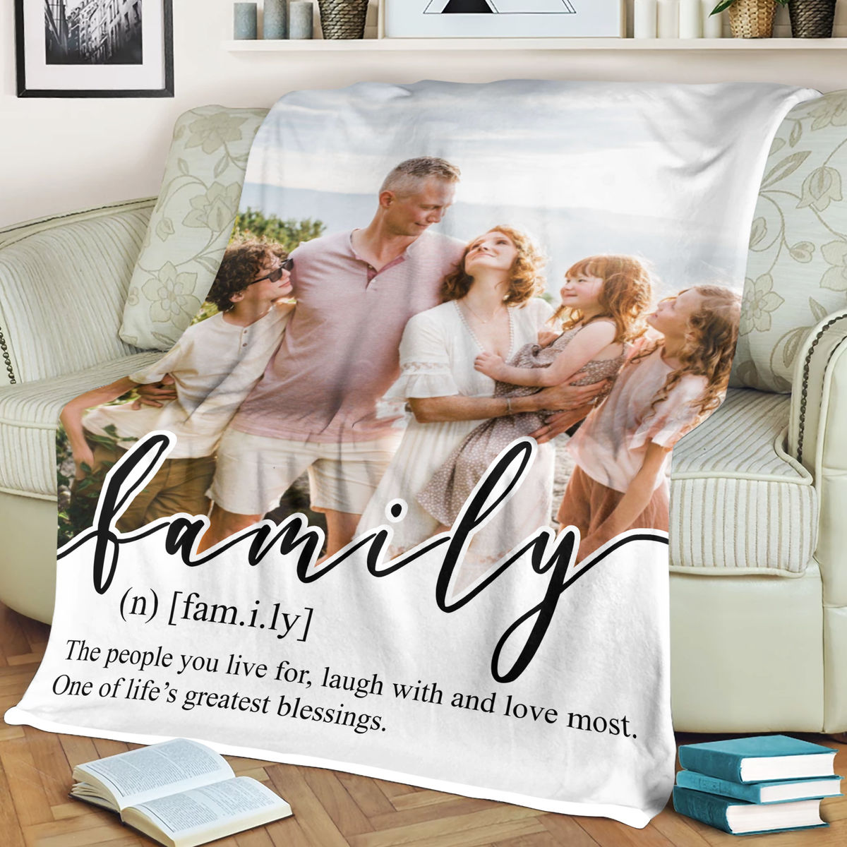 Photo Upload - Gift For Mom,Dad, Family - Personalized Photo Blanket_2