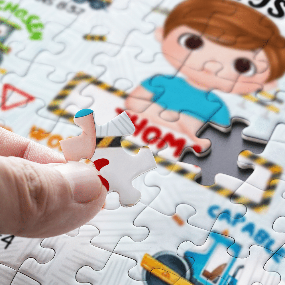 Jigsaw Puzzle Personalized - HAPPY BIRTHDAY | Gift For Grandkid - Gift for Kids - Trendy 2024 New 2024 - Personalized Puzzle_1