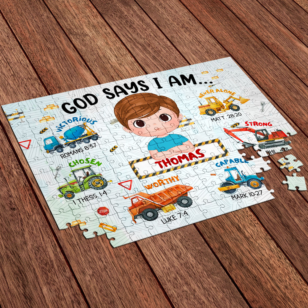 Jigsaw Puzzle Personalized - HAPPY BIRTHDAY | Gift For Grandkid - Gift ...