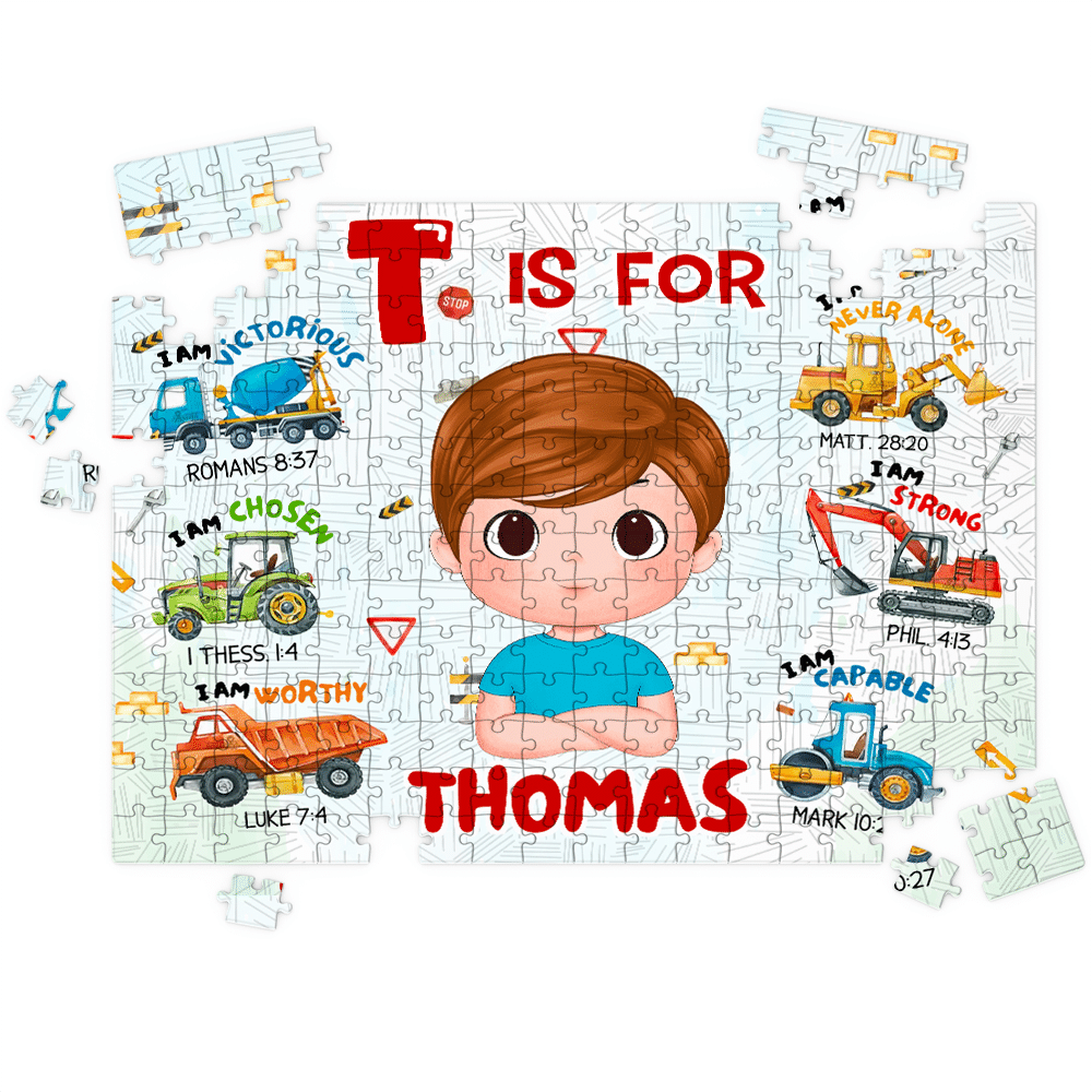 Personalized Puzzle - Jigsaw Puzzle Personalized - HAPPY BIRTHDAY | Gift For Grandkid - Gift for Kids - Trendy 2024 New 2024_4