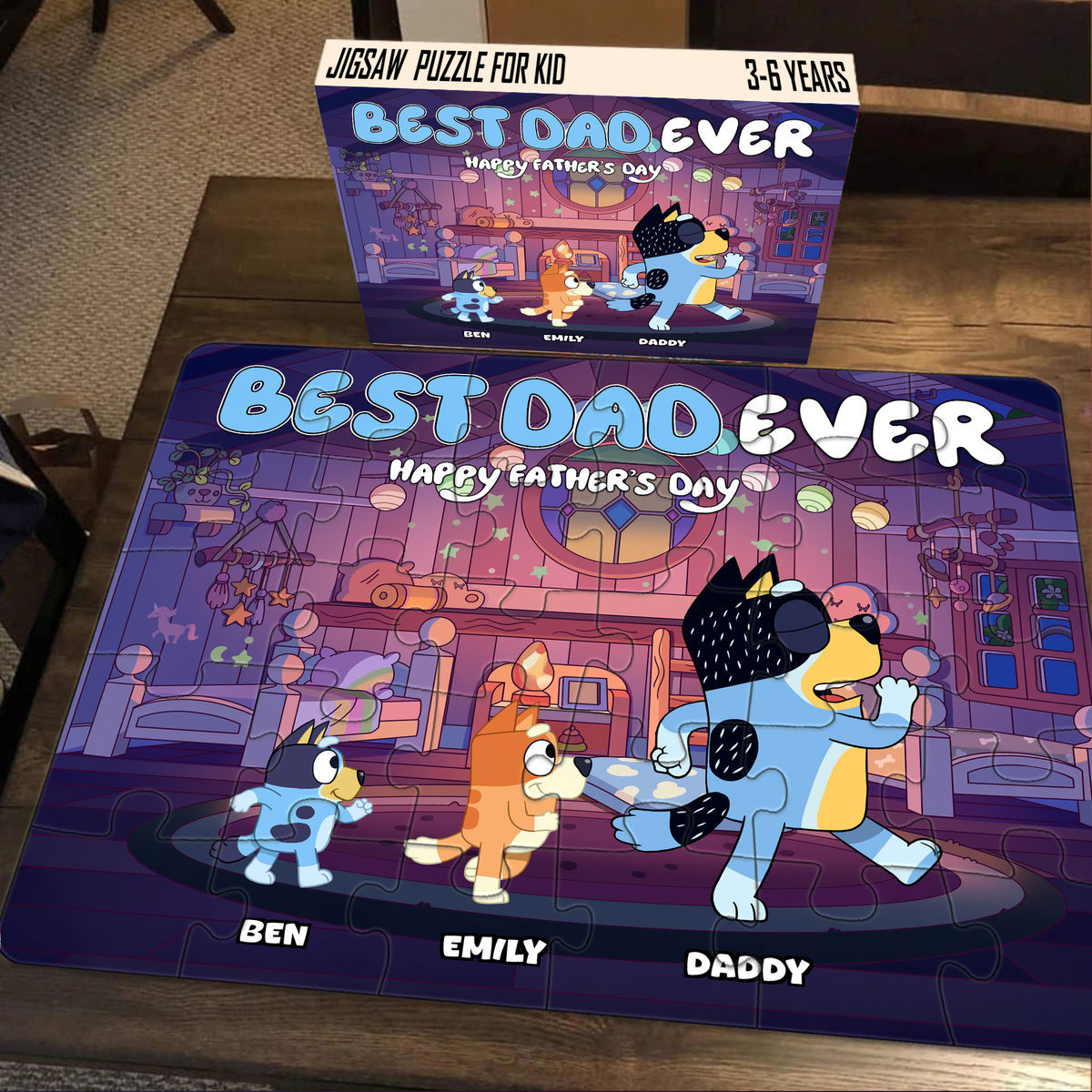 BEST DAD EVER - Bluey Family - Gift For Dad, Grandpa