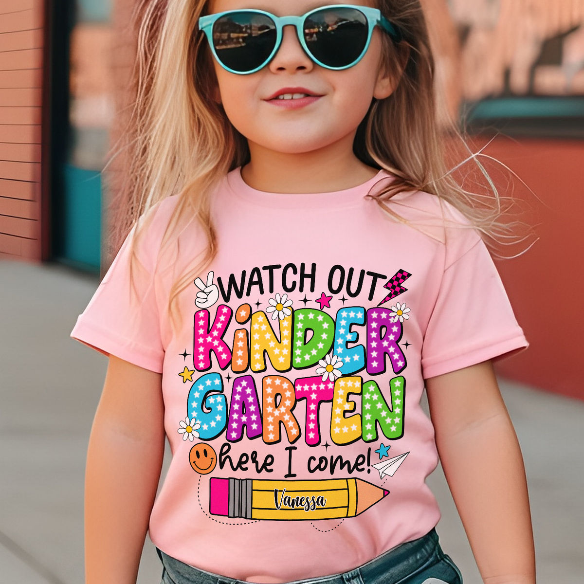 Back To School 2024 - Watch out Kindergarten here I Come - Custom Kid shirt, Gift For Kids - Personalized Shirt_1