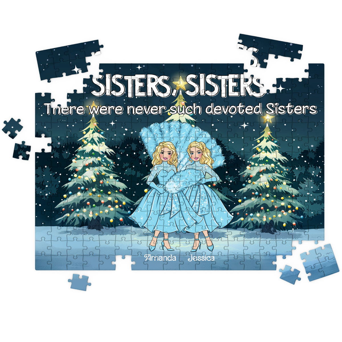 Jigsaw Puzzle Personalized - Sisters, Sisters…There were never such devoted Sisters - Gift For Sisters, Besties - Trendy 2024 - Personalized Puzzle_1