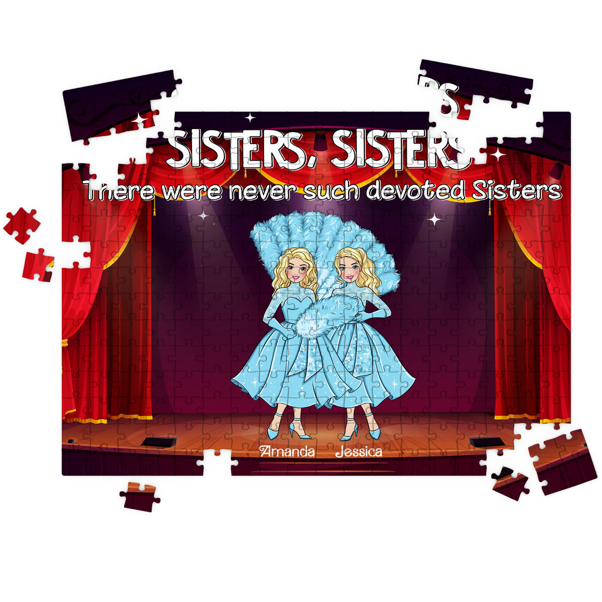 Jigsaw Puzzle Personalized - Sisters, Sisters…There were never such devoted Sisters (v3) - Gift For Sisters, Besties - Trendy 2024 - Personalized Puzzle_1