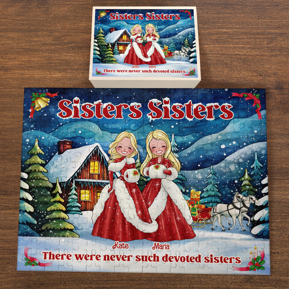 Jigsaw Puzzle Personalized - Christmas - Sisters Sisters - Personalized Puzzle_1