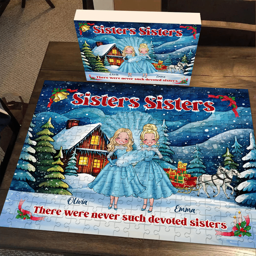 Jigsaw Puzzle Personalized - Christmas B - Sisters Sisters - Personalized Puzzle