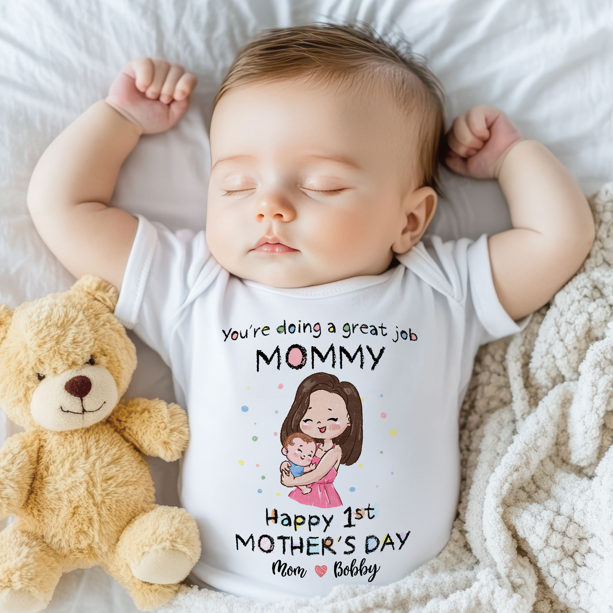 First Mother's Day - Custom Baby Onesies - You're doing a great job ...