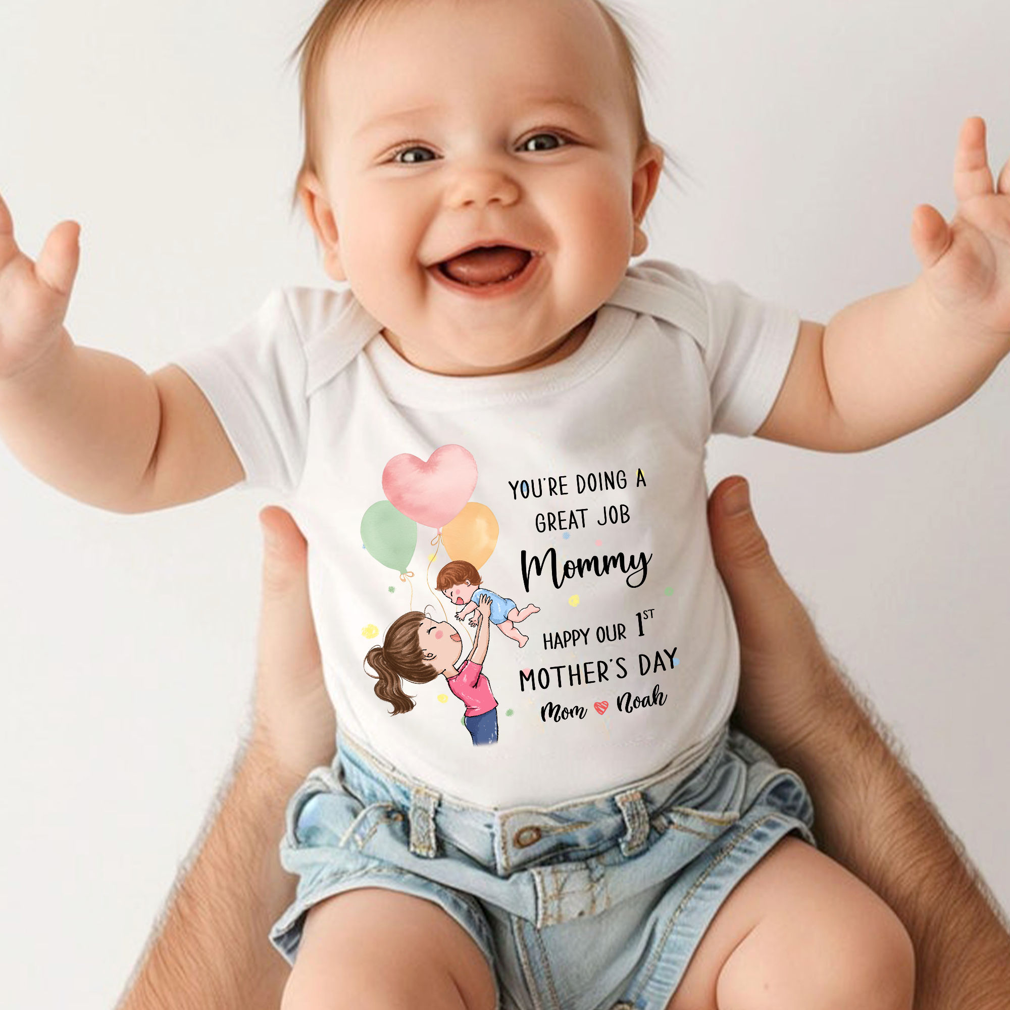 First Mother's Day - Custom Baby Onesies - You're doing a great job ...