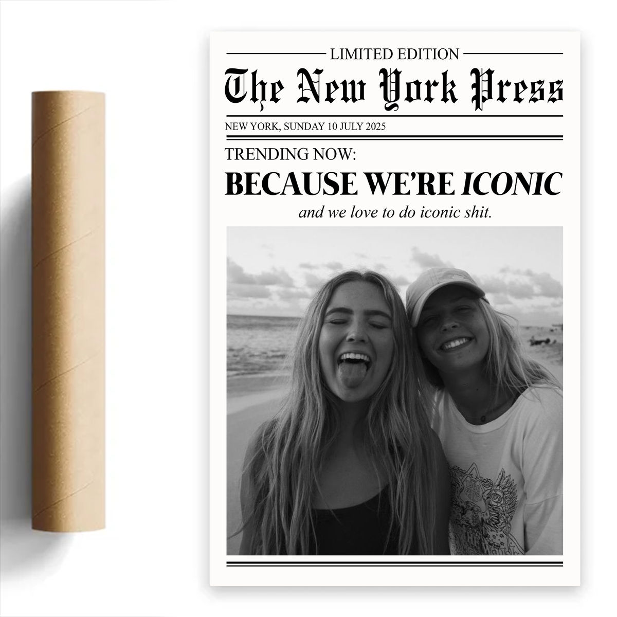 Poster - Custom Newspaper Print, Custom Friendship Wall Art