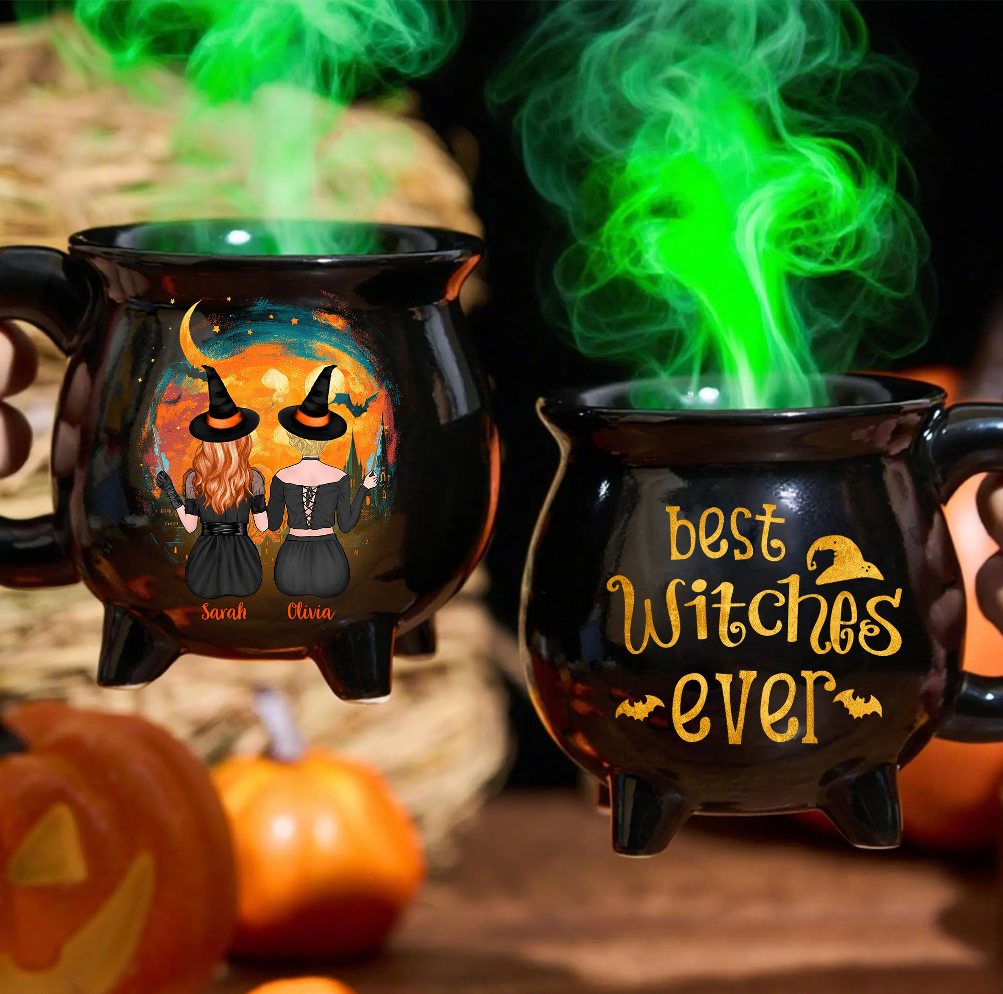 Ceramic Cauldron Coffee Mug - Best Witches Ever - Halloween Witchy ...