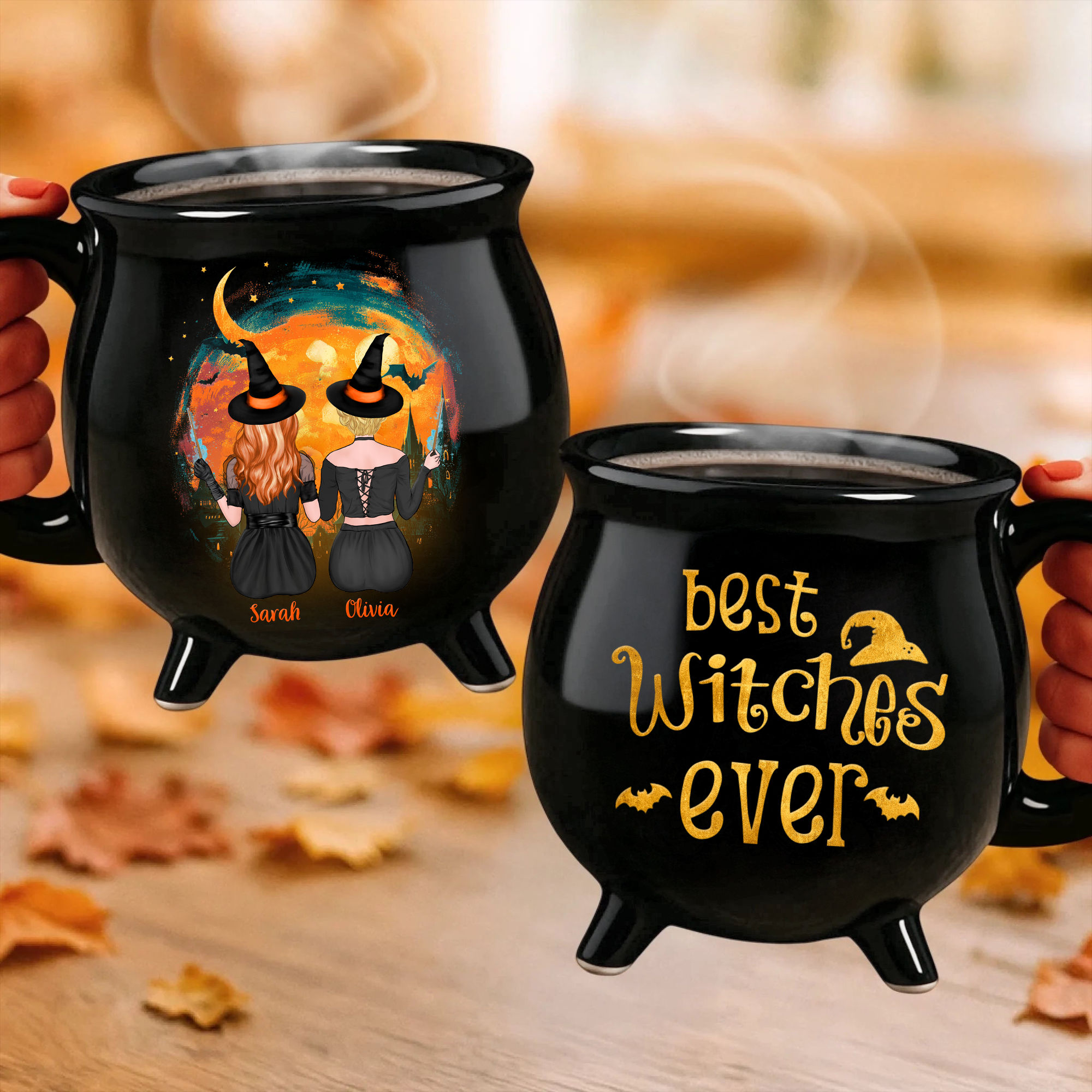 Ceramic Cauldron Coffee Mug - Best Witches Ever - Halloween Witchy ...