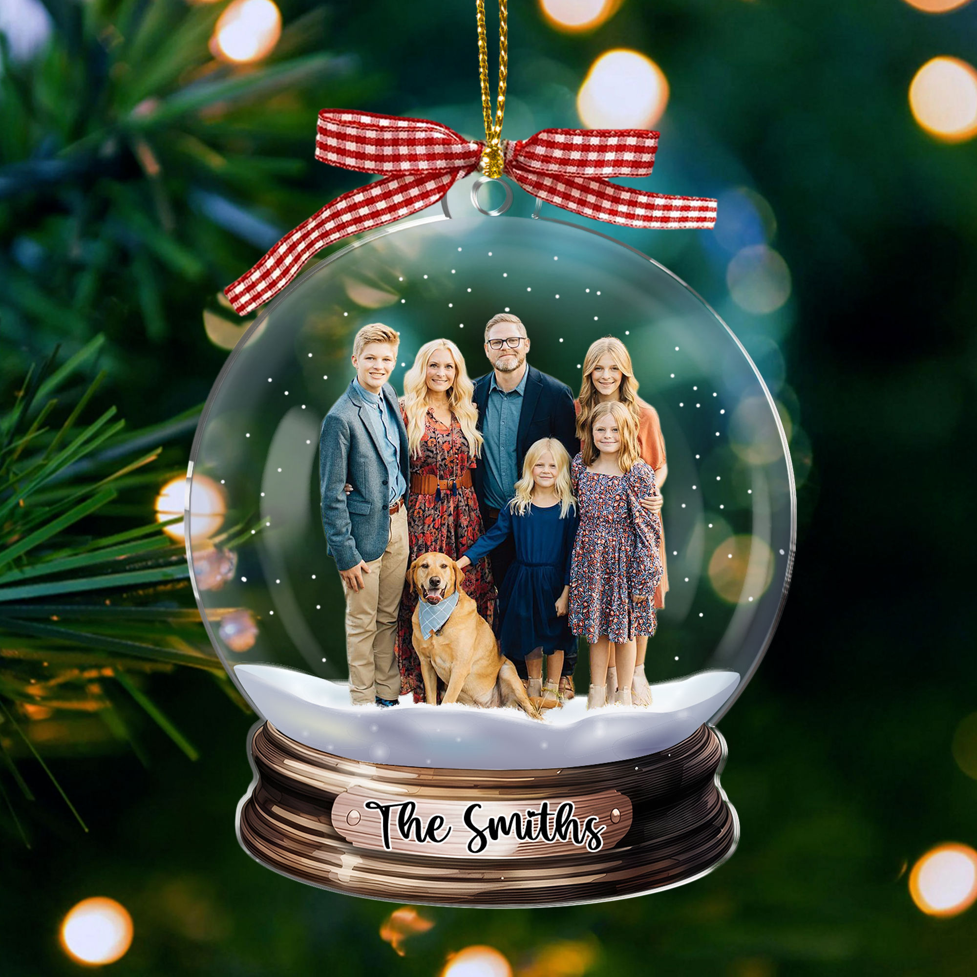 Acrylic Ornament Photo - Custom Family Photo Ornament, Family Christmas ...