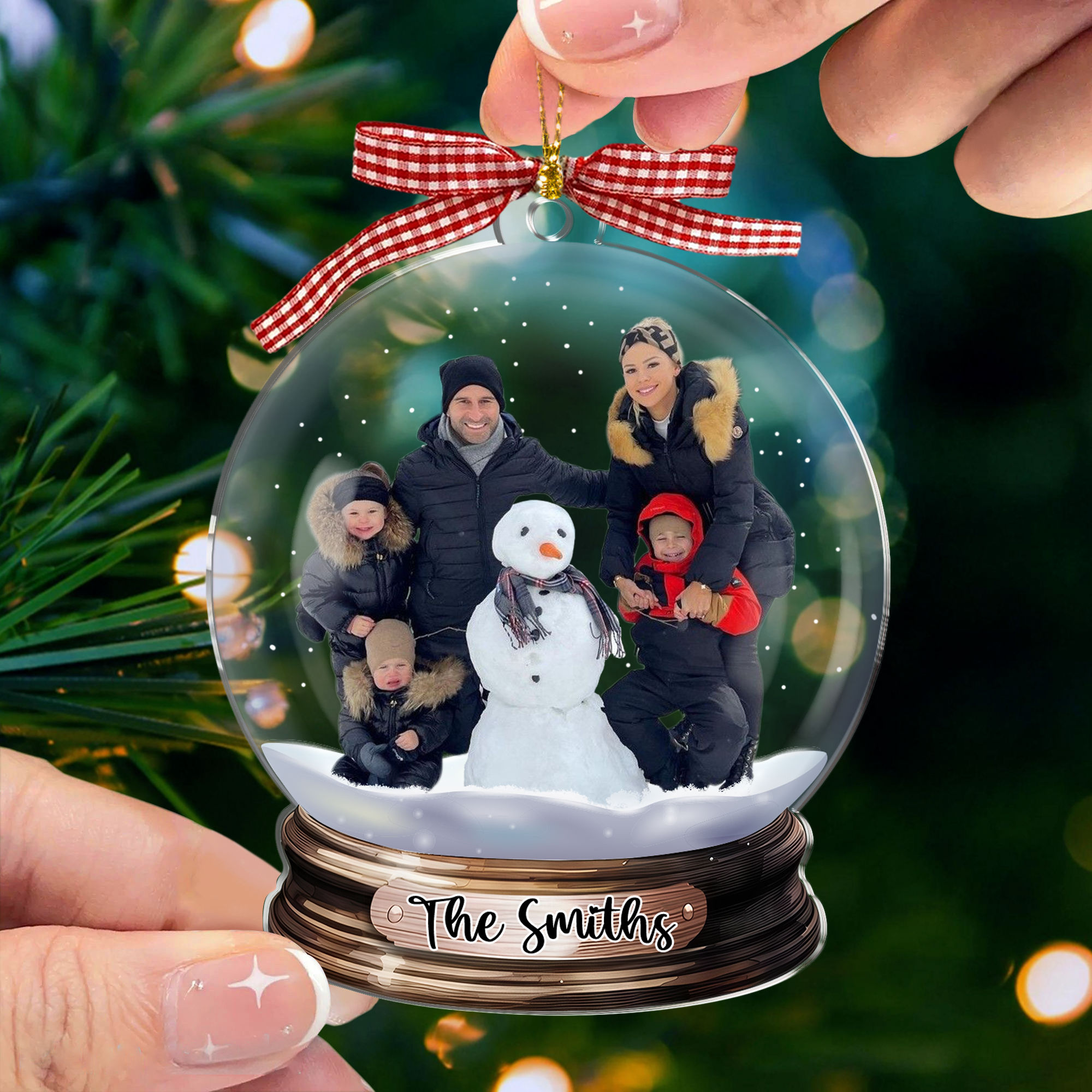 Acrylic Ornament Photo - Custom Family Photo Ornament, Family Christmas ...