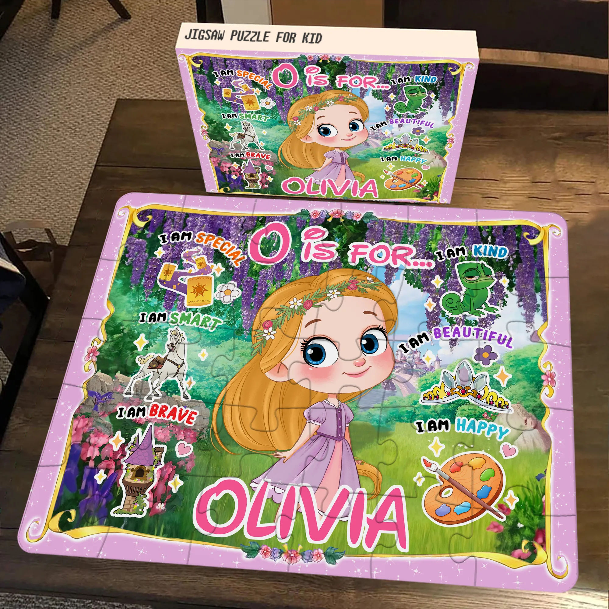 Jigsaw Puzzle Personalized - Princess Puzzle - Meaningful Gift for Kids ...