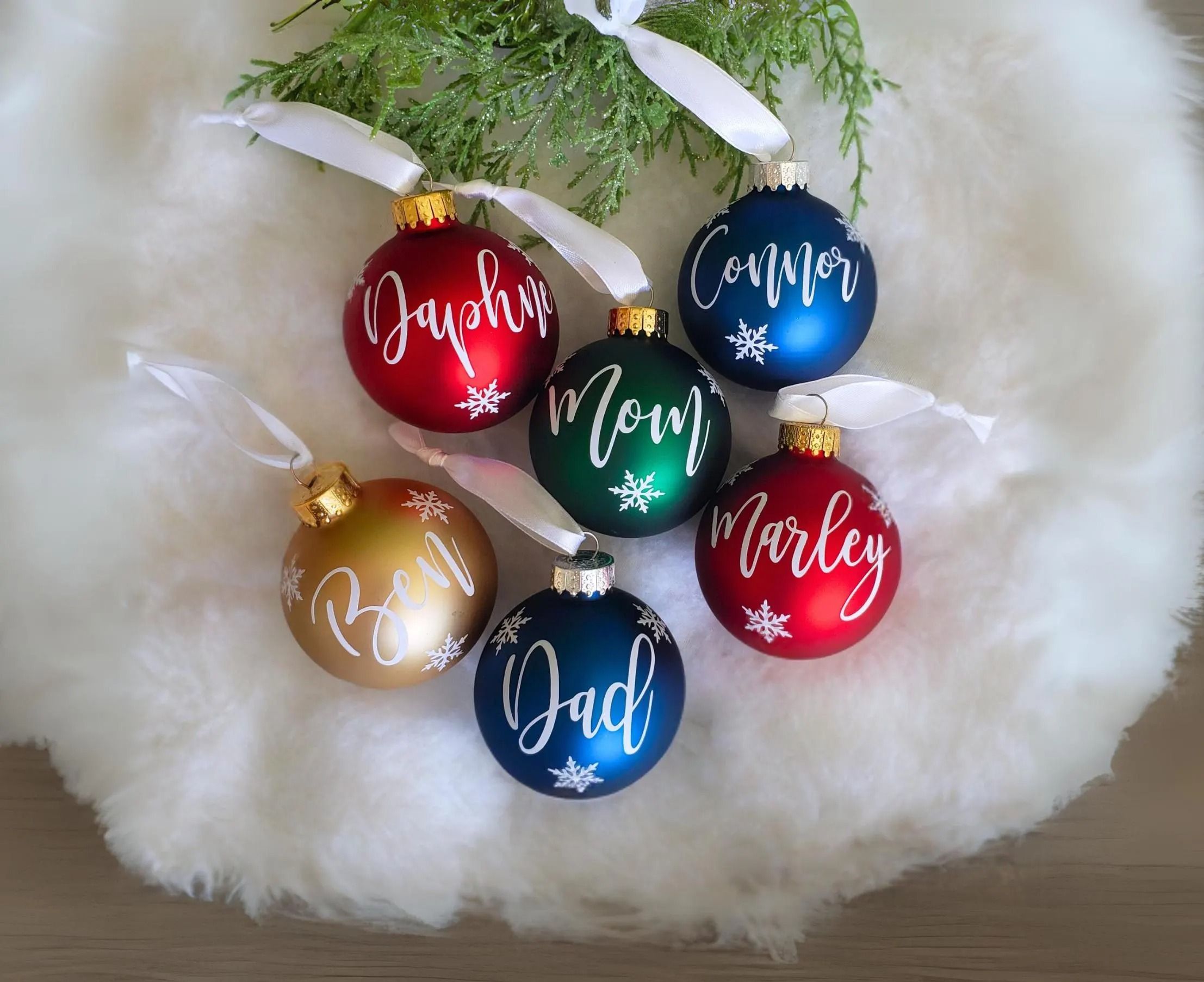 Personalized Set Personalized Ball Christmas Ornaments Name — free download