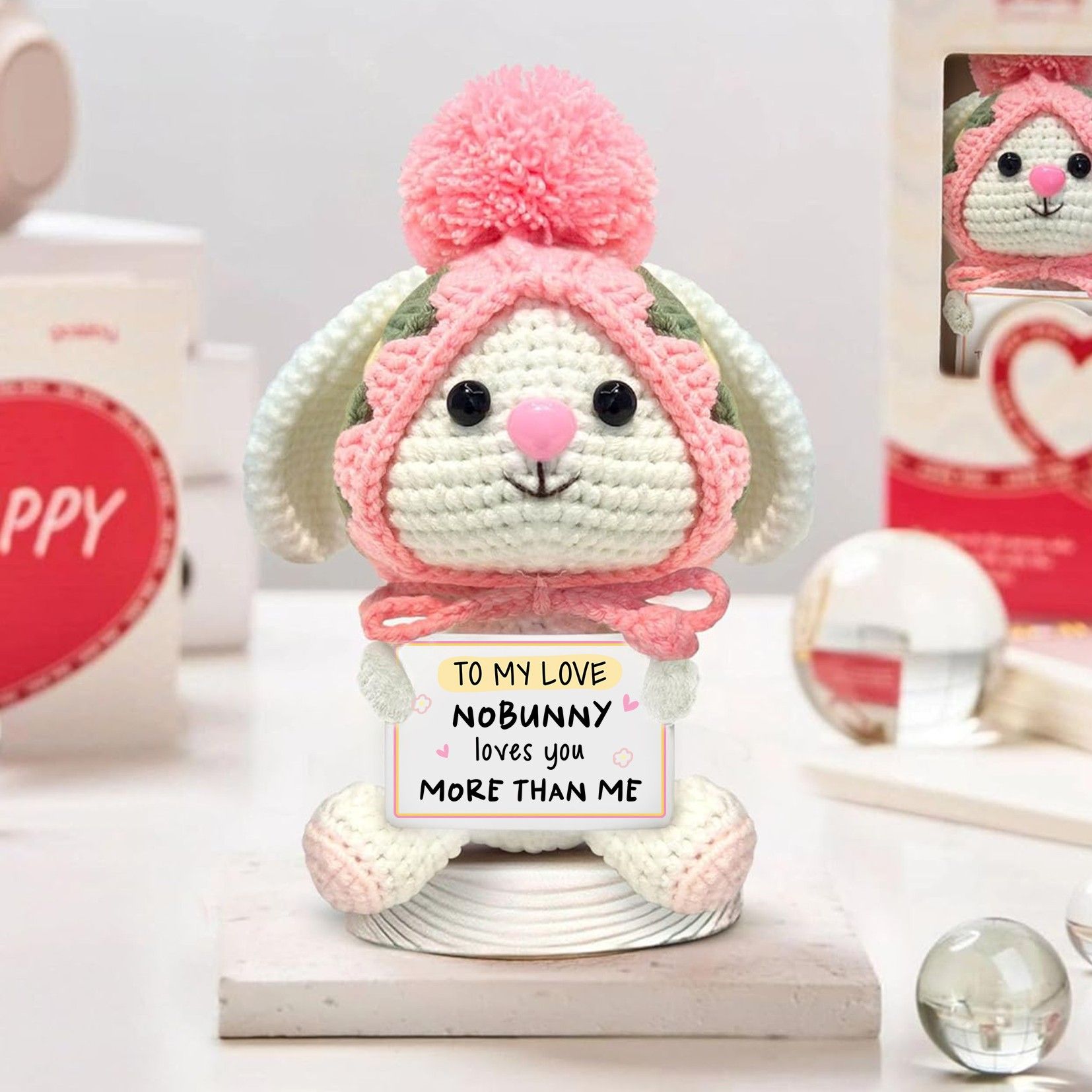 Positive Rabbit Crochet Pattern Crochet - Positive Bunny Crochet, Inspirational Message Crochet, Couple ...