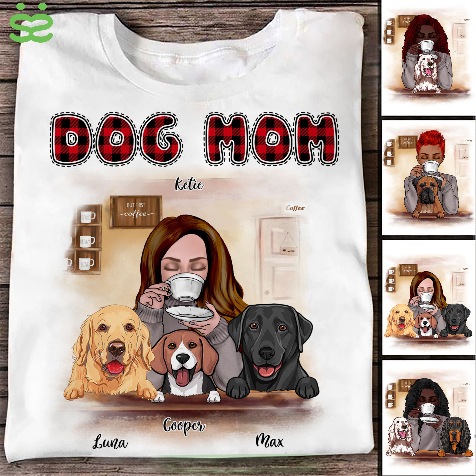 Best Dog Mom - Personalized Custom T-shirt - Dog Mom Mother's Day Gifts