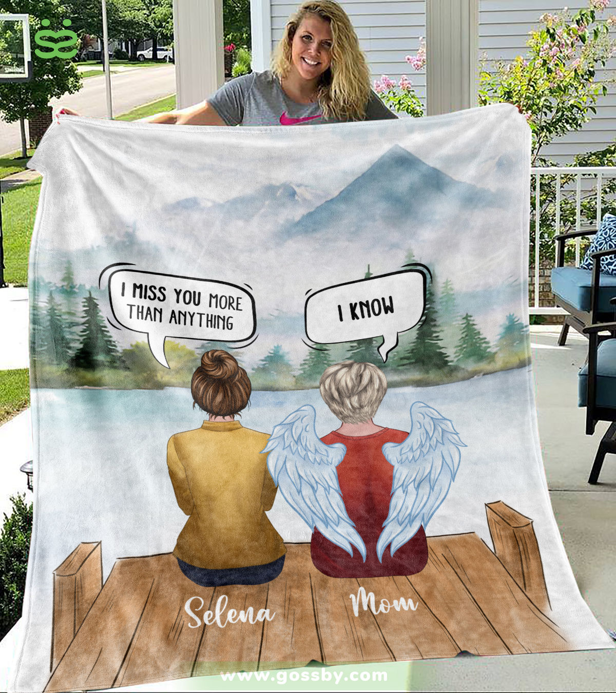 Family Memorial Blanket - Mom I Miss You More Than Anything - I Know ( BL)