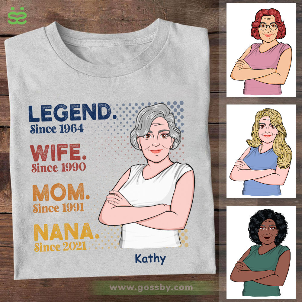 Personalized Shirt - Mothersday T Shirt - The Legend Old Woman