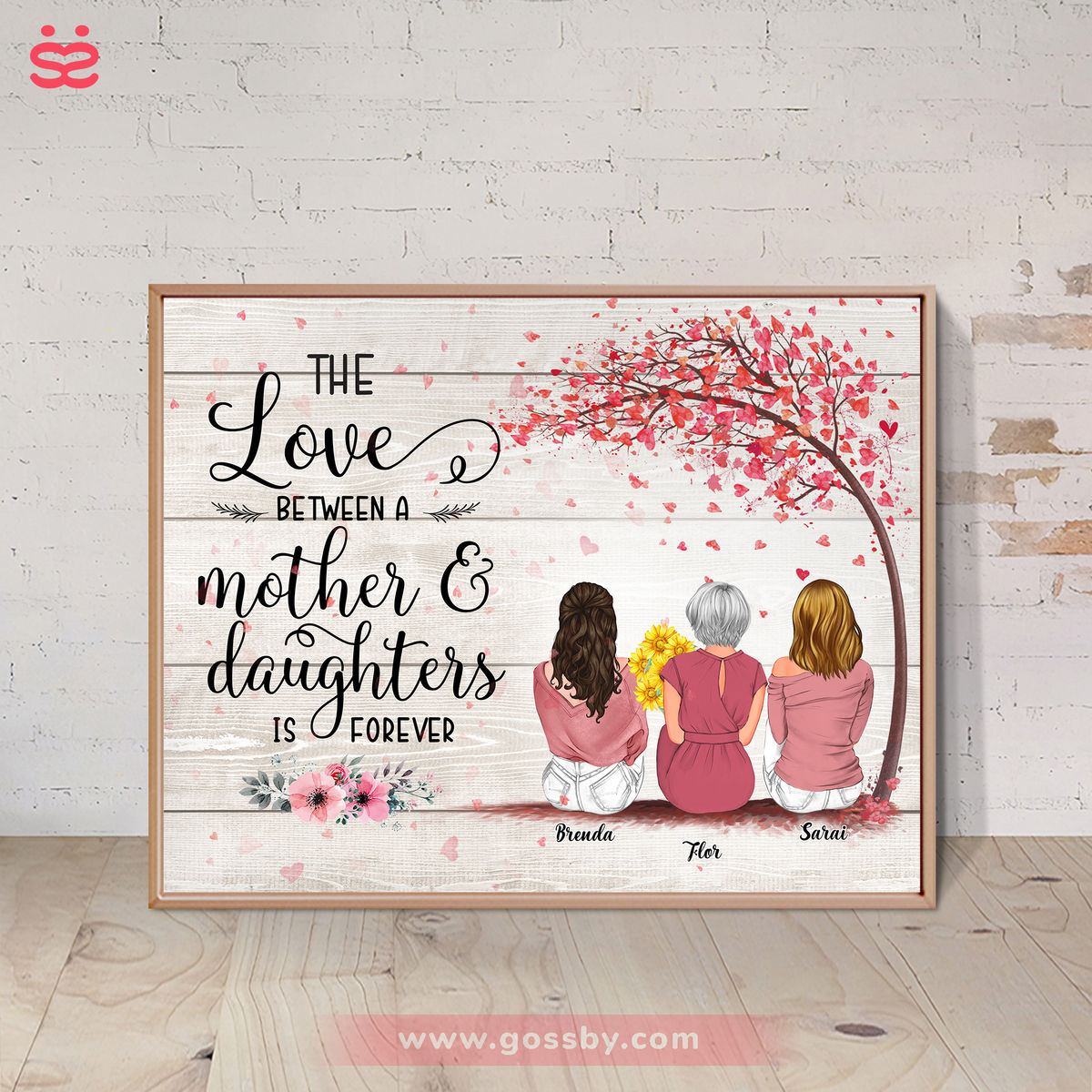 The Love Between a Mother And Daughters is Forever 2D - Wooden BG/Ver 1