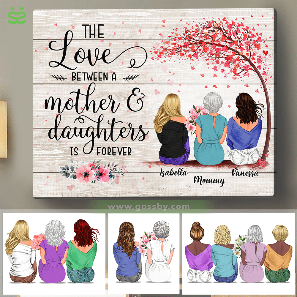 Personalized Canvas - The Love Between A Mother & Daughter Is Forever 2D_1