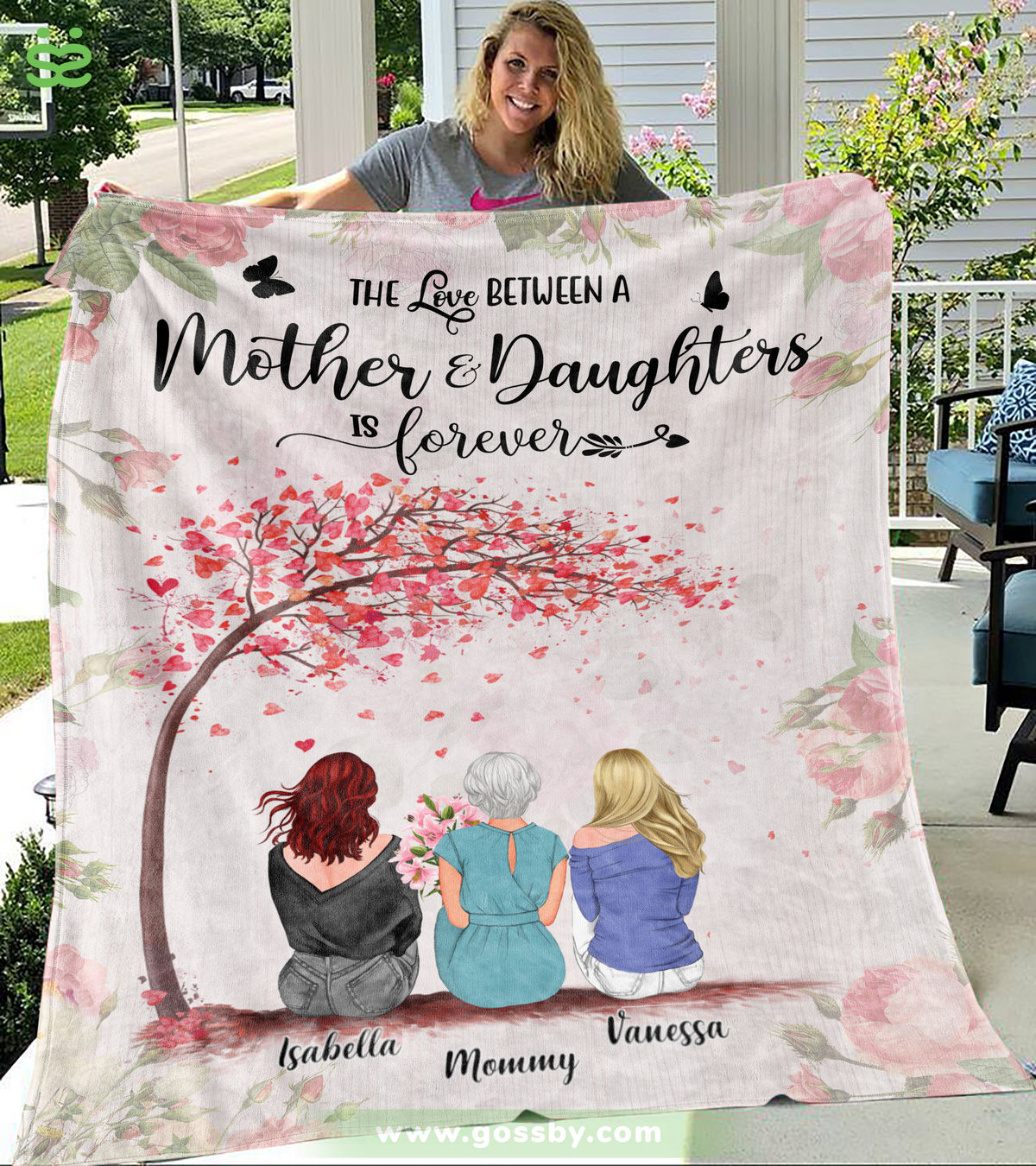 Mother & Daughters/Sons - The Love Between a Mother And Daughters is Forever 2D - Blanket - Personalized Blanket