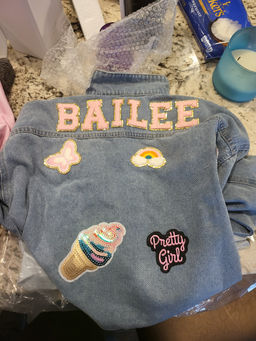 Custom Denim Path - Personalized Kids Denim Patch Jacket