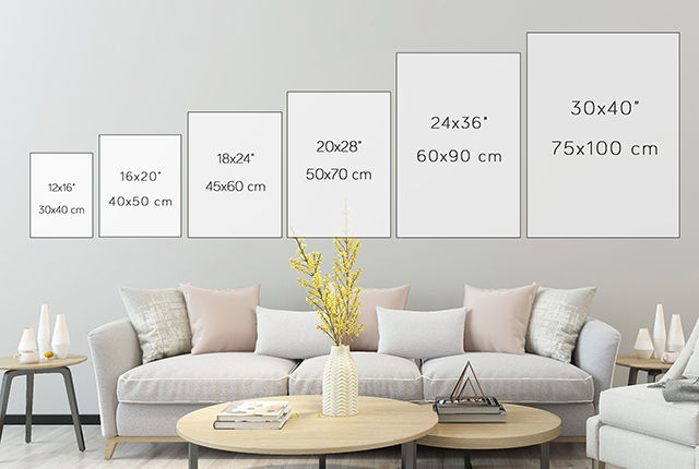 Wall Art Size Guide Frame Size Guide Digital Print Size 