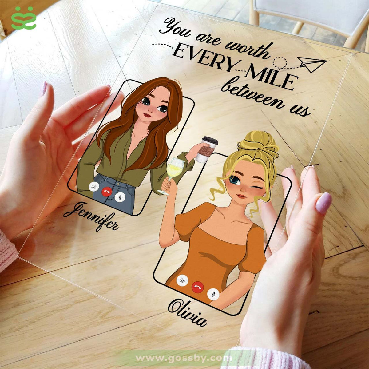 Best Friends - Personalized Acrylic Plaque - You are worth every mile between us_1