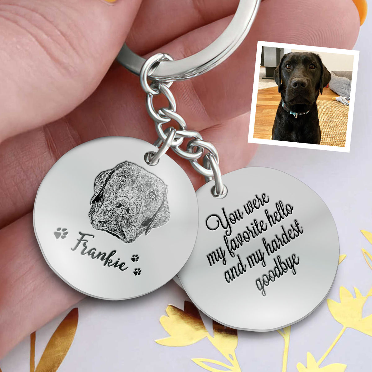 Buy Photo Pet Keychain, Custom Dog Keychain