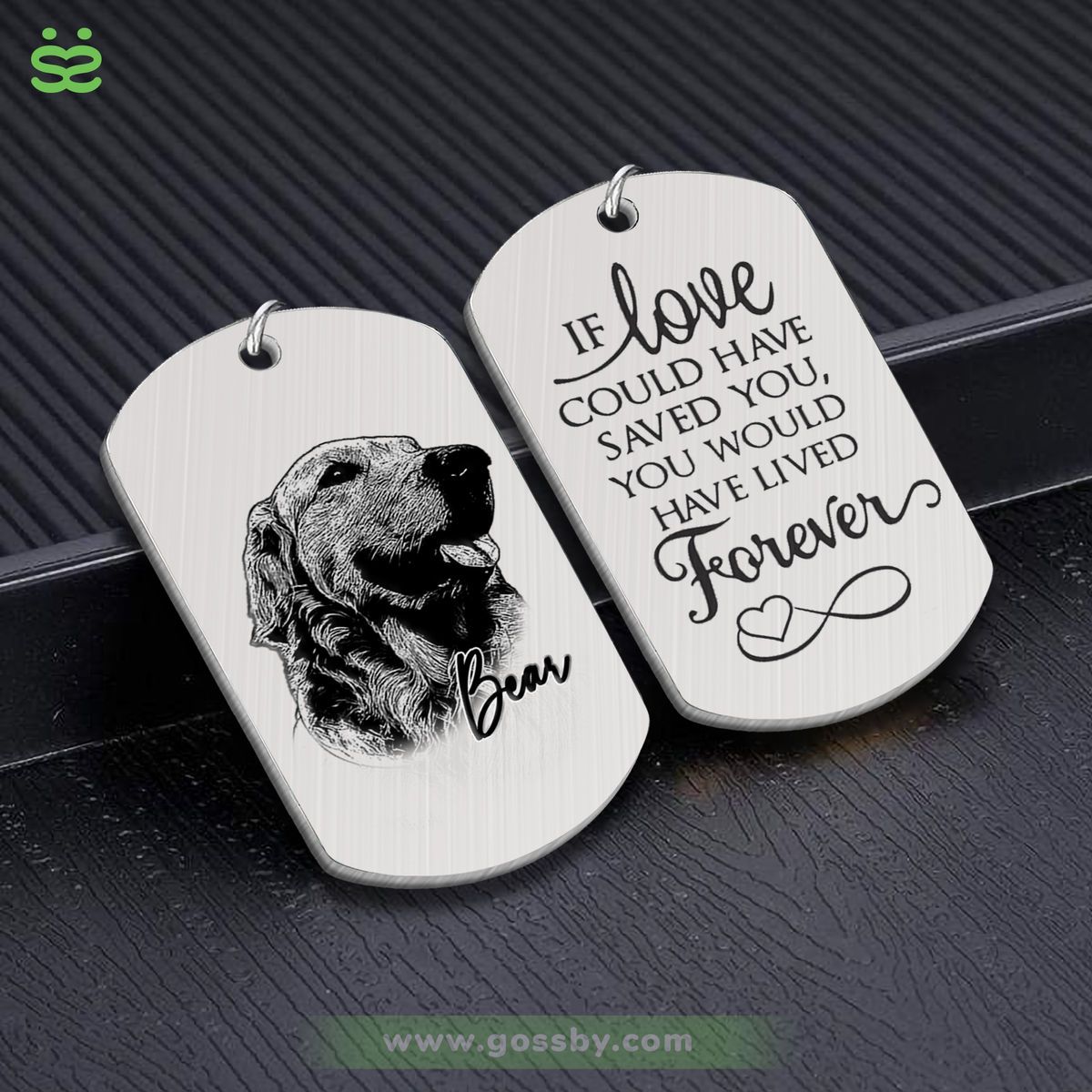 Favorite Hello Hardest Goodbye Dog Keychain Personalized Pet 