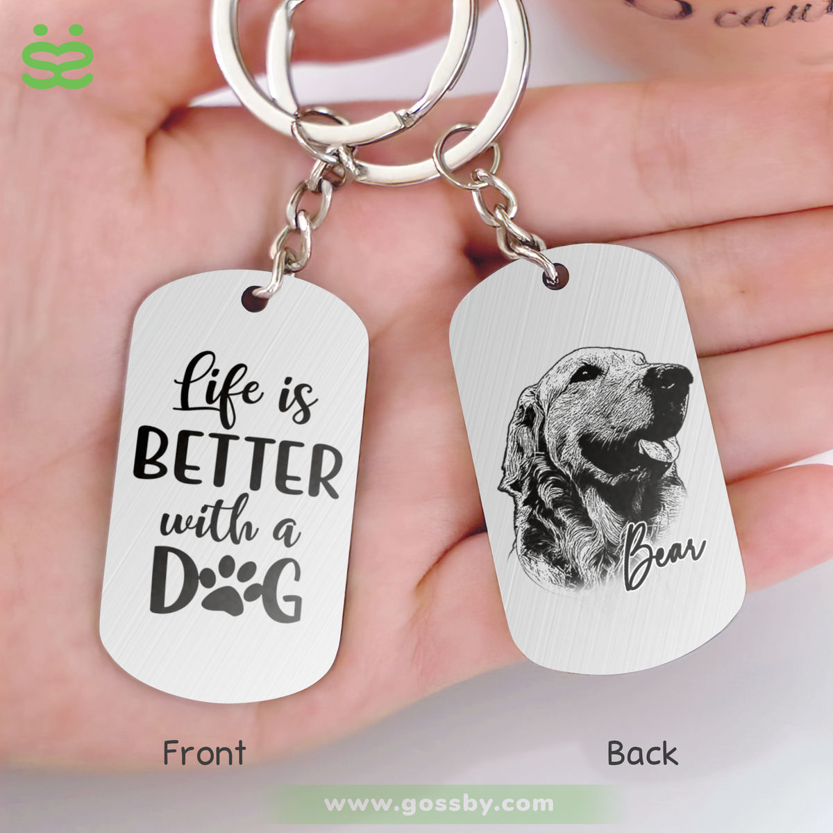 Dog Photo Keychain Pet Keychain Pet Memorial Custom Dog Keychain