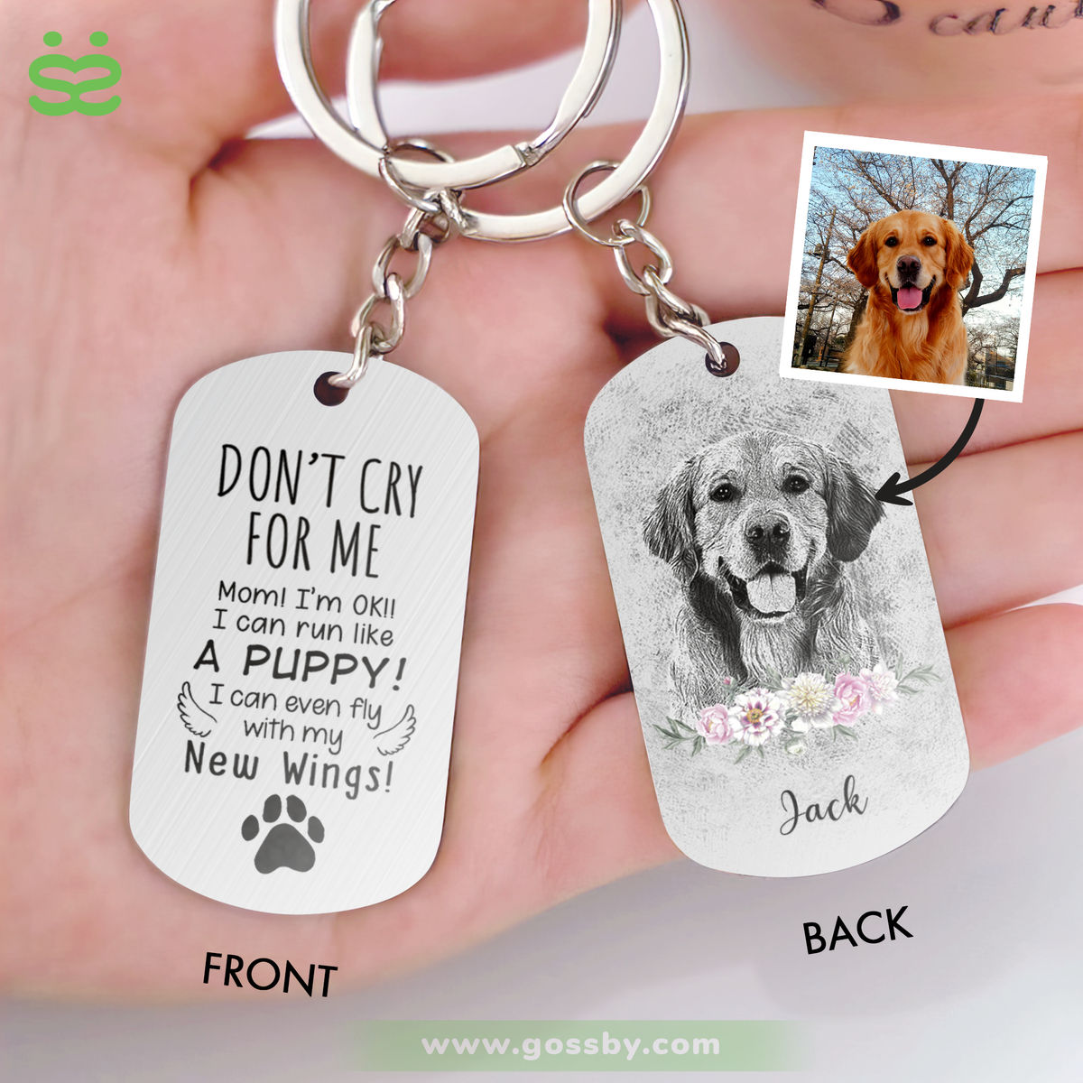 Puppie Love Dog Mom Pup Key Ring