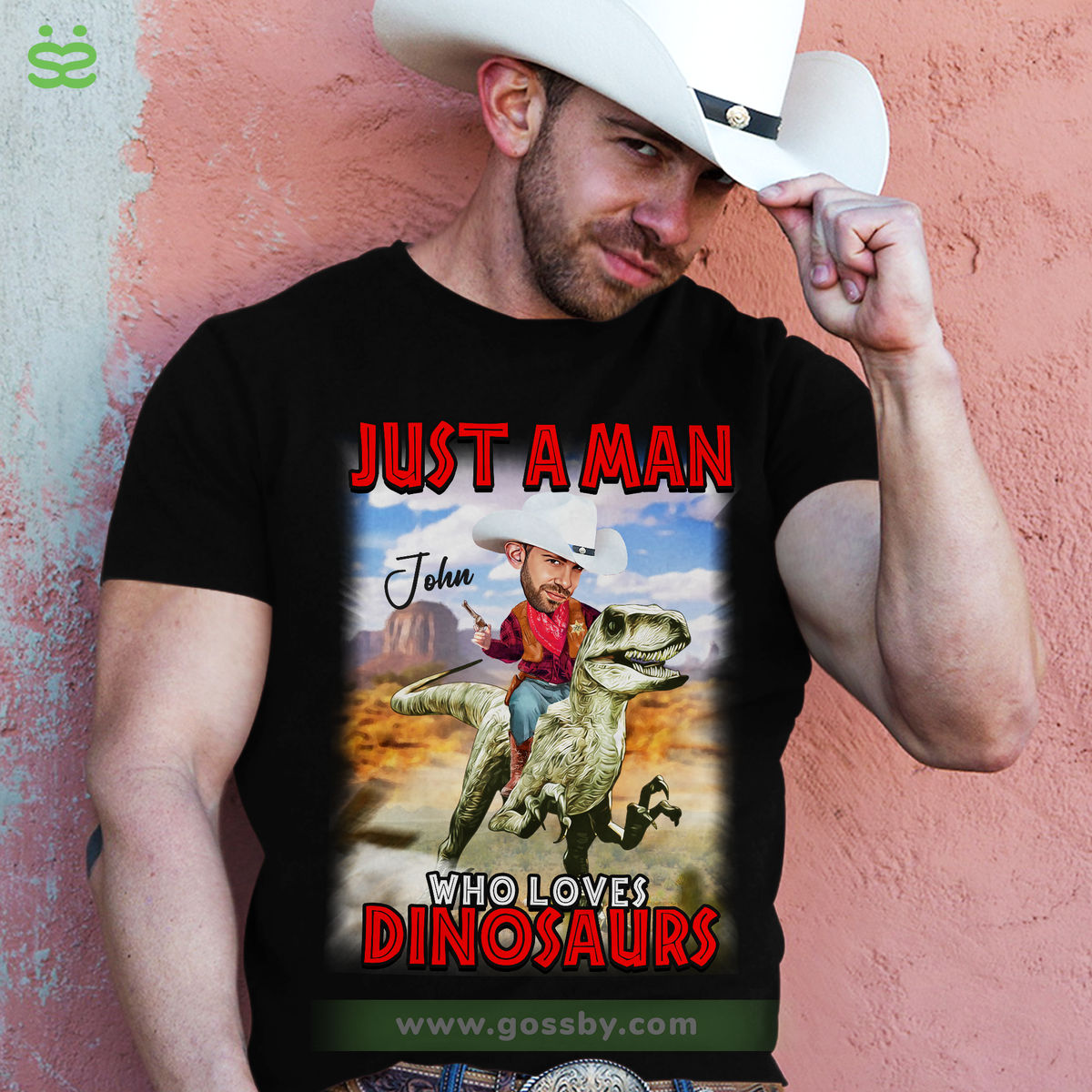 Custom T-Shirt From Your Photo - Ride on a Dinosaur - Full size from children to adults_6