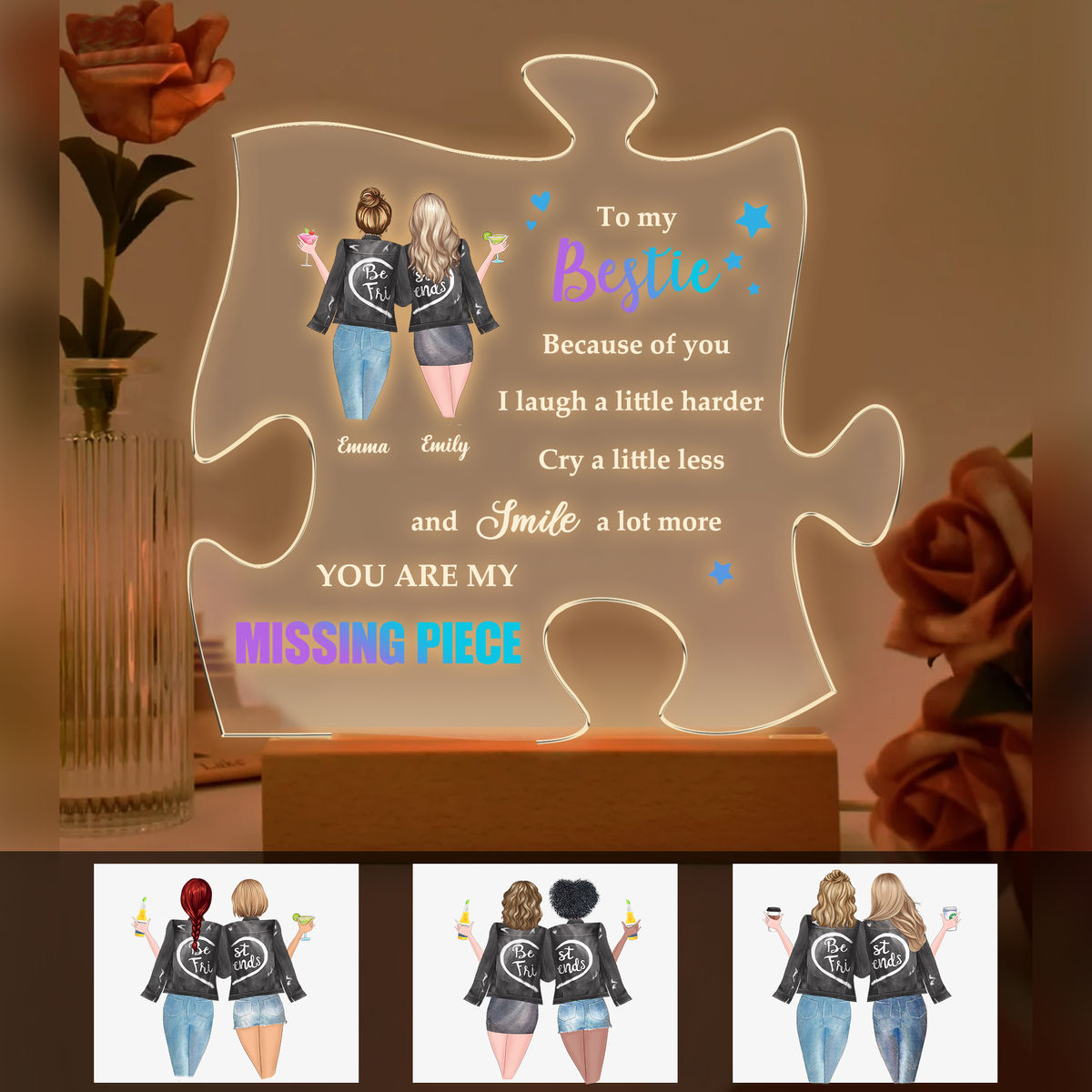 Personalized Lamp - You are my missing piece